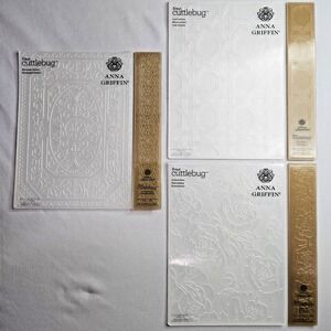 Anna Griffin Embossing Folder & Border 5x7 + 1x7‎ Paisley Set Of 3